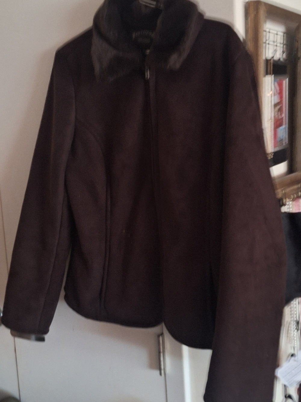 Suede Fur Collar Jacket